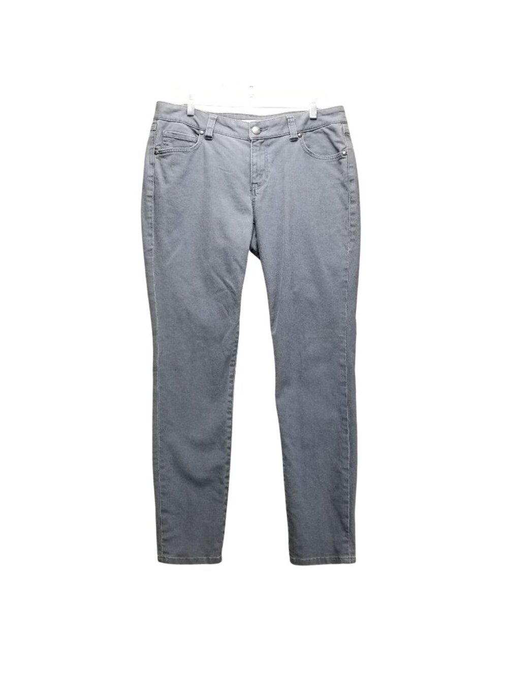 Cabi Jeans Womens 10 Gray Stretch Denim Skinny Leg Mid Rise Style 326